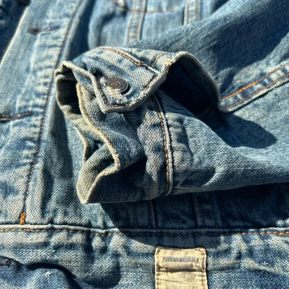 Vintage Abercrombie & Fitch Blue Denim Trucker Jacket Men’s medium Rare - Picture 6 of 10